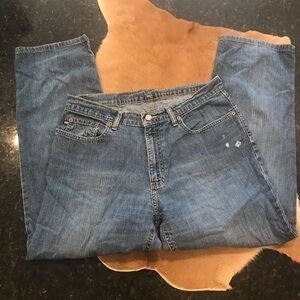 Vintage Polo High Rise 100% Cotton jeans with flag